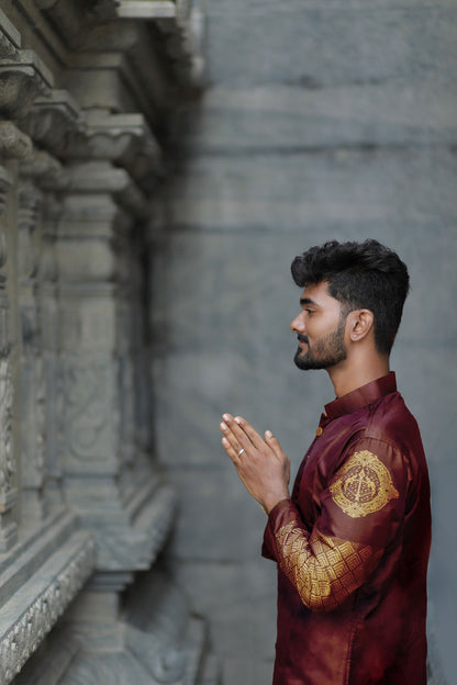 sagittarius zodiac pure silk kurta top